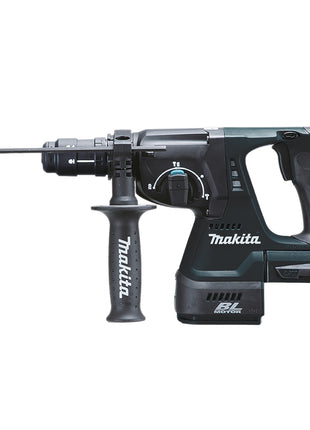 Makita DHR 243 RFJ B Akku Kombihammer 18 V 2,0 J SDS-Plus schwarz + 2x Akku 3,0 Ah + Ladegerät + Schnellwechselfutter + Makpac