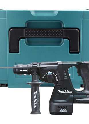 Makita DHR 243 M1J B martillo combinado a batería 18 V 2.0 J SDS-Plus negro + 1x batería 4.0 Ah + portabrocas de cambio rápido + Makpac - sin cargador