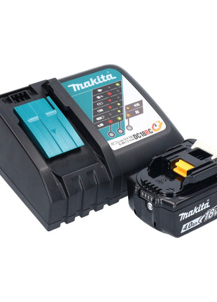 Makita DHR 243 RM1J B Akumulatorowy młot udarowo-obrotowy 18 V 2,0 J SDS-Plus czarny + 1x akumulator 4,0 Ah + ładowarka + uchwyt szybkowymienny + Makpac