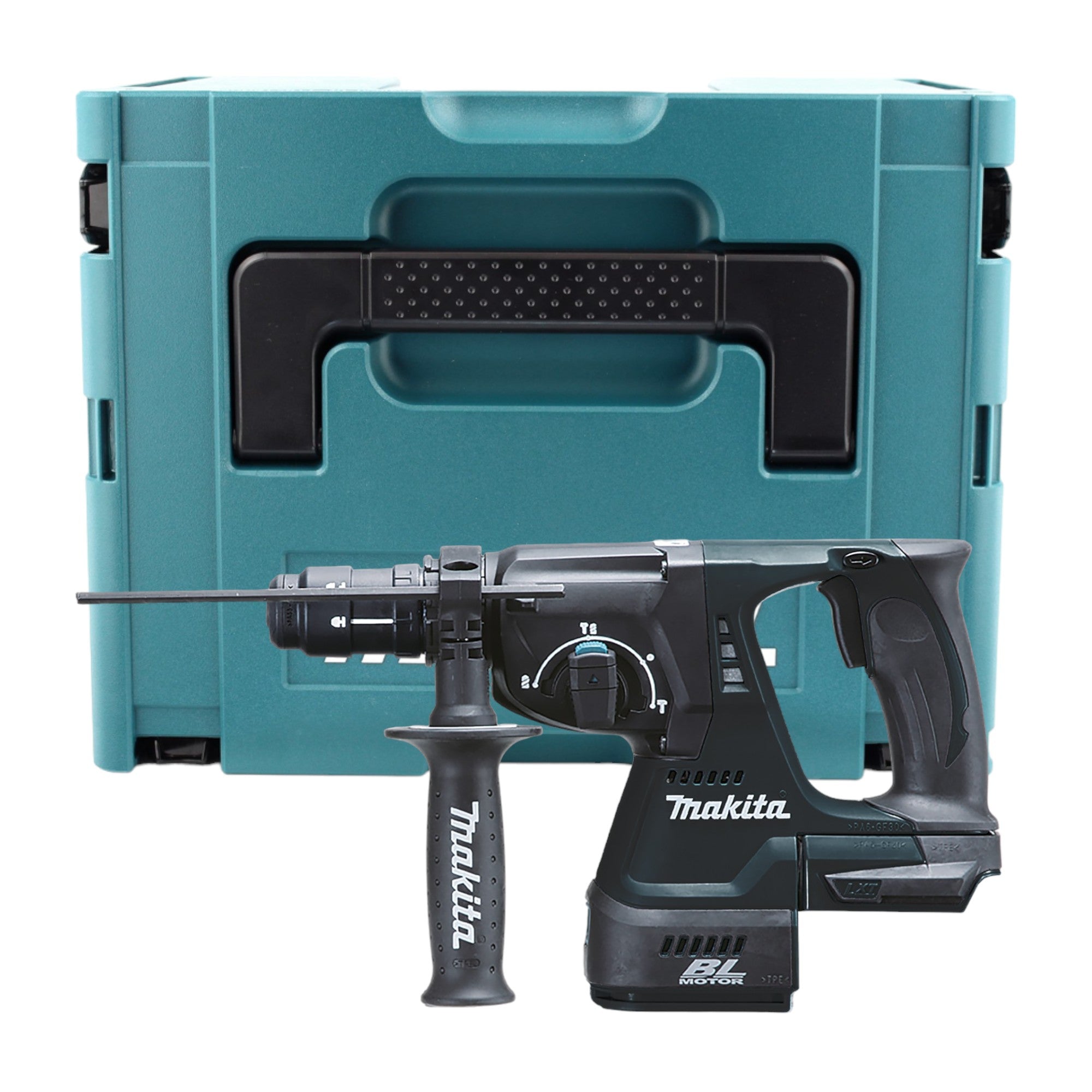 Makita DHR 243 G1J B Akku Kombihammer 18 V 2 0 J SDS Plus schwarz 1x Akku 6 0 Ah Schnellwechselfutter Makpac ohne Ladegeraet 1 - toolbrothers