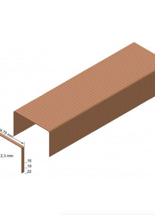Prebena KTVH-B19D Druckluft Kartonverschlusshefter Tacker Klammergerät + 10.000x Heftklammern 16mm verbronzt - Toolbrothers