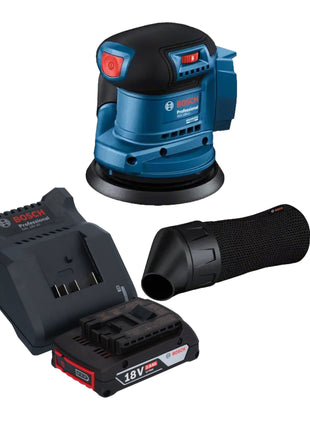 Bosch GEX 185-LI Professional Akku Exzenterschleifer 18 V 125 mm Brushless + 1x Akku 2,0 Ah + Ladegerät