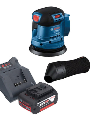 Lijadora excéntrica a batería Bosch GEX 185-LI Professional 18 V 125 mm sin escobillas + 1x batería 5,0 Ah + cargador