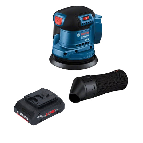 Lijadora excéntrica a batería Bosch GEX 185-LI Professional 18 V 125 mm sin escobillas + 1x batería ProCORE 4,0 Ah - sin cargador