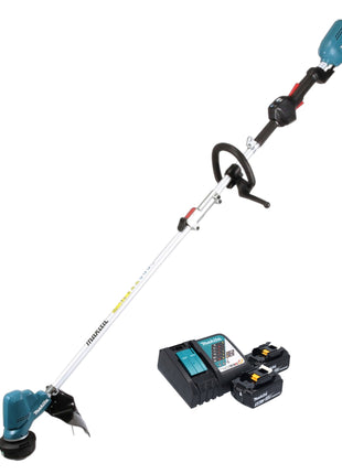 Makita DUR 191 LRTX3 Akku Rasentrimmer 18 V Brushless + 2x Akku 5,0 Ah + Ladegerät