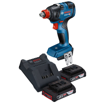Bosch GDX 18V-200 Avvitatore a impulsi professionale a batteria 18 V 200 Nm brushless + 2x batteria ricaricabile 2,0 Ah + caricabatterie