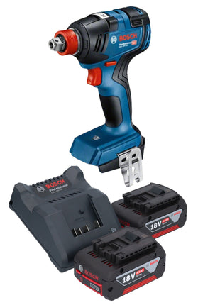 Bosch GDX 18V-200 Professional Akku Drehschlagschrauber 18 V 200 Nm Brushless + 2x Akku 4,0 Ah + Ladegerät