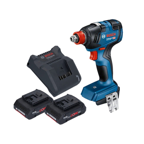 Bosch GDX 18V-200 Profesjonalny akumulatorowy klucz udarowy 18 V 200 Nm bezszczotkowy + 2x akumulator ProCORE 4,0 Ah + ładowarka