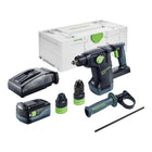 Martello combinato a batteria Festool KHC 18 EB-Basic 18 V 2,6 J SDS-Plus Brushless + 1x batteria ricaricabile 5,0 Ah + caricatore + systainer
