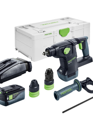 Festool KHC 18 EB-Basic Akku Kombihammer 18 V 2,6 J SDS-Plus Brushless + 1x Akku 5,0 Ah + Ladegerät + Systainer