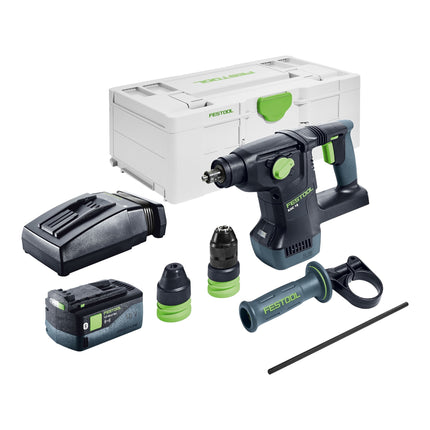 Martello combinato a batteria Festool KHC 18 EB-Basic 18 V 2,6 J SDS-Plus Brushless + 1x batteria ricaricabile 5,0 Ah + caricatore + systainer