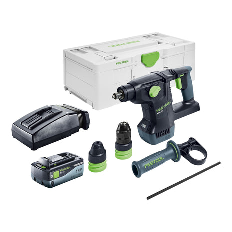 Festool KHC 18 EB-Basic marteau combiné sans fil 18 V 2.6 J SDS-Plus Brushless + 1x batterie 8.0 Ah + chargeur + systainer