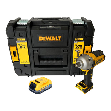 DeWalt DCF 891 NT Clé à choc 18 V 1084 Nm 1/2'' Brushless + 1x batterie Powerstack 1,7 Ah + TSTAK - sans chargeur