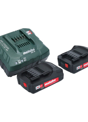 Metabo BS 18 LT Akku Bohrschrauber 18 V 60 Nm + 2x Akku 2,0 Ah + Ladegerät + metaBOX