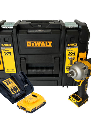 Akumulatorowy klucz udarowy DeWalt DCF 891 D1T 18 V 1084 Nm 1/2" bezszczotkowy + 1x akumulator 2,0 Ah + ładowarka + TSTAK