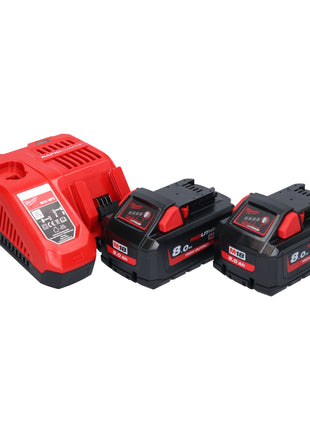 Tronçonneuse à batterie Milwaukee M18 FTCHS30-802 avec poignée supérieure 18 V 30 cm (4933479587) + 2x batteries 8,0 Ah + chargeur