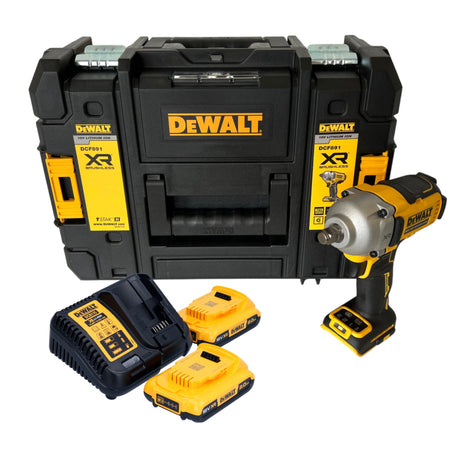 Avvitatore a impulsi a batteria DeWalt DCF 891 D2T 18 V 1084 Nm 1/2" brushless + 2x batteria ricaricabile 2,0 Ah + caricabatterie + TSTAK