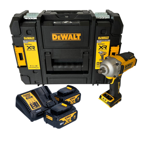 DeWalt DCF 891 M2T Clé à choc 18 V 1084 Nm 1/2'' Brushless + 2x batterie 4,0 Ah + TSTAK + chargeur