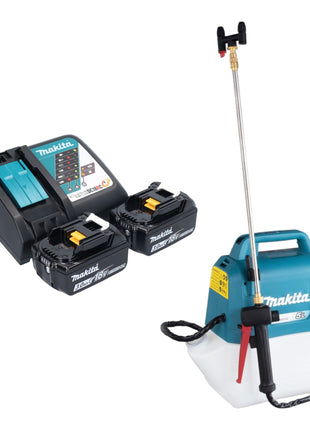 Makita DUS 054 RF2 pulvérisateur à pression sans fil 18 V 5.0 l 3.0 bar + 2x batterie 3.0 Ah + chargeur