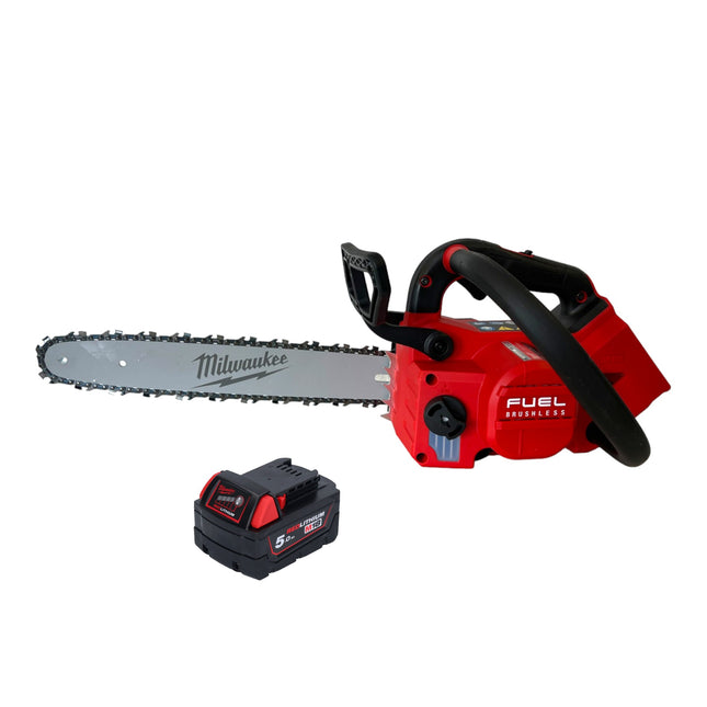 Milwaukee M18 FTHCHS35-551 Motosega a batteria con impugnatura superiore da 35 cm + 1x batteria 5,0 Ah - senza caricabatterie