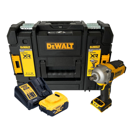 Avvitatore a impulsi a batteria DeWalt DCF 891 P1T 18 V 1084 Nm 1/2" senza spazzole + 1x batteria ricaricabile 5,0 Ah + caricatore + TSTAK