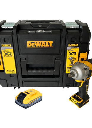 DeWalt DCF 891 NT Akku Schlagschrauber 18 V 1084 Nm 1/2" Brushless + 1x Powerstack Akku 5,0 Ah + TSTAK - ohne Ladegerät