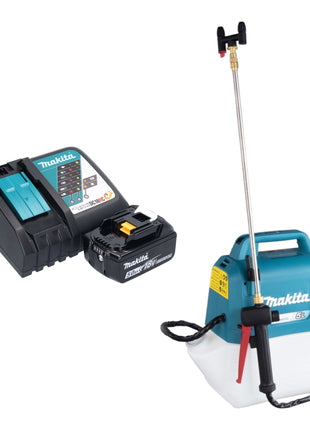 Pulverizador a presión batería Makita DUS 054 RT 18 V 5,0 l 3,0 bar + 1x batería 5,0 Ah + cargador