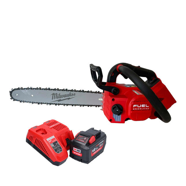 Milwaukee M18 FTHCHS35-112 Motosega a batteria con impugnatura superiore 35 cm + 1x batteria 12,0 Ah + caricabatterie