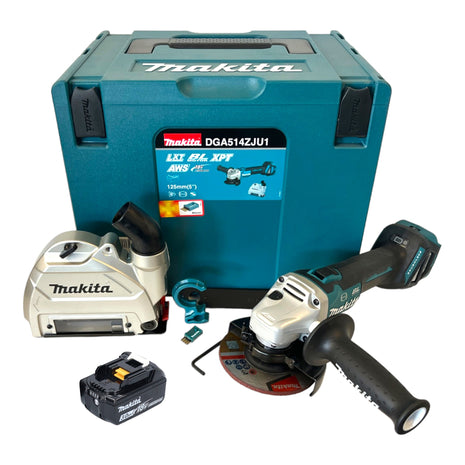 Makita DGA 514 F1JU1 Smerigliatrice angolare a batteria 18 V 125 mm brushless + 1x batteria ricaricabile 3,0 Ah + Makpac - senza caricabatterie