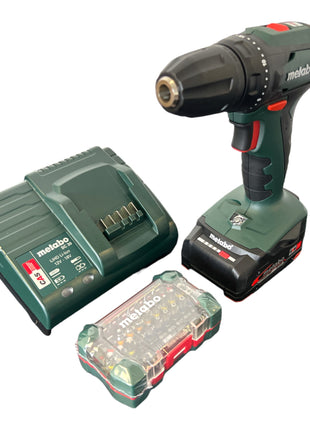 Metabo BS 18 Akku Bohrschrauber Set 18 V 48 Nm ( 602207580 ) + 1x Akku 2,0 Ah + Ladegerät + Bitbox + Tasche