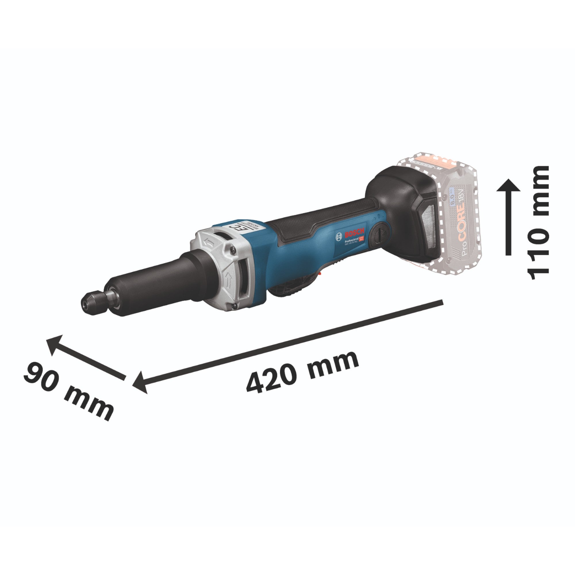 Bosch GGS 18V 23 PLC Professional Akku Geradschleifer 18 V Brushless 1x ProCore Akku 4 0 Ah L Boxx ohne Ladegeraet 4 - toolbrothers