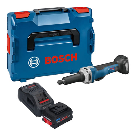 Bosch GGS 18V-23 PLC Professional amoladora recta a batería 18 V sin escobillas + 1x batería ProCore 8,0 Ah + cargador + L-Boxx