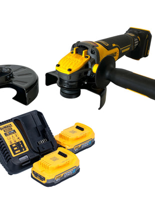 DeWalt DCG 416 VS E2 Akku Winkelschleifer 18 V 125 mm Brushless + 2x PowerStack Akku 1,7 Ah + Ladegerät