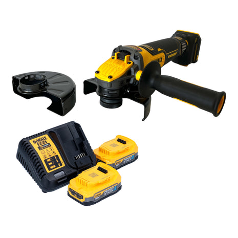 Meuleuse d'angle sur batterie DeWalt DCG 416 VS E2 18 V 125 mm sans balais + 2x batterie PowerStack 1,7 Ah + chargeur