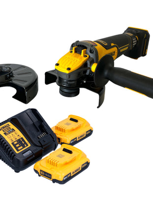 DeWalt DCG 416 VS D2 Akku Winkelschleifer 18 V 125 mm Brushless + 2x Akku 2,0 Ah + Ladegerät