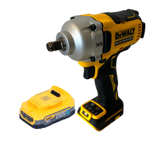 Avvitatore a impatto a batteria DeWalt DCF 891 N 18 V 1084 Nm 1/2" Brushless + 1x batteria Powerstack 1,7 Ah - senza caricabatteria