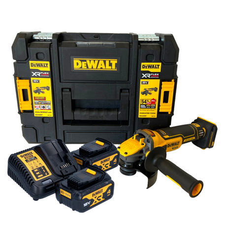 DeWalt DCG 409 M2T Meuleuse d'angle sans fil 18 V 125 mm Brushless + 2x batterie 4,0 Ah + chargeur + TSTAK