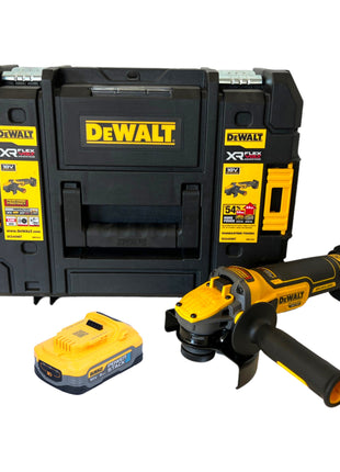 DeWalt DCG 409 NT Meuleuse d'angle sans fil 18 V 125 mm Brushless + 1x batterie Powerstack 5,0 Ah + TSTAK - sans chargeur