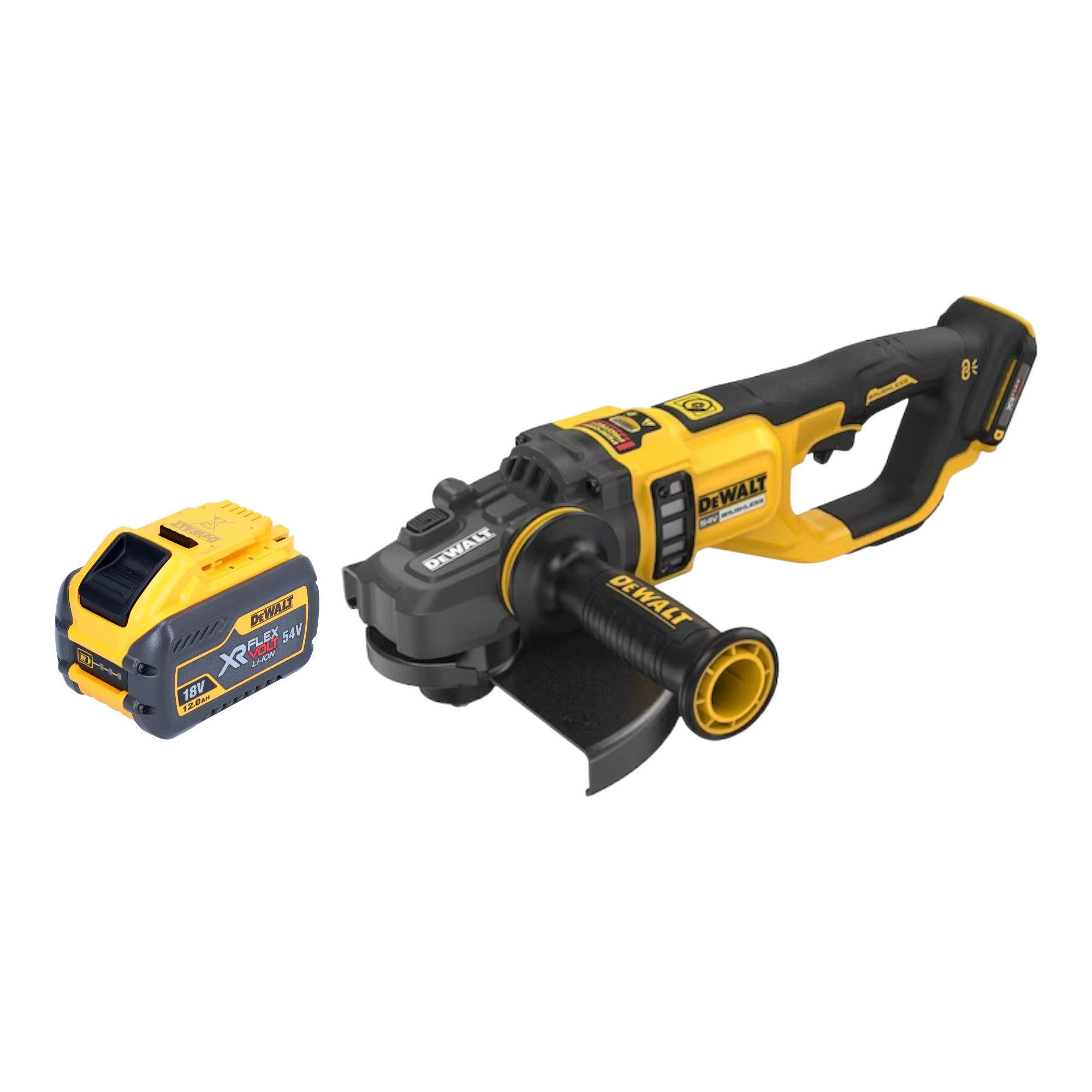 DeWalt DCG 460 N Akku Winkelschleifer 54 V 230 mm 1x Akku 12 0 Ah ohne Ladegeraet 0 - toolbrothers