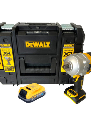 Akumulatorowy klucz udarowy DeWalt DCF 961 NT 18 V 1632 Nm 1/2" bezszczotkowy + 1x akumulator Powerstack 1,7 Ah + TSTAK - bez ładowarki