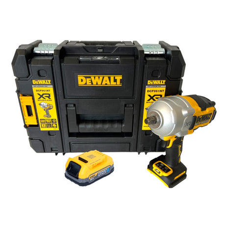 DeWalt DCF 961 NT cordless impact wrench 18 V 1632 Nm 1/2" brushless + 1x Powerstack battery 1.7 Ah + TSTAK - without charger