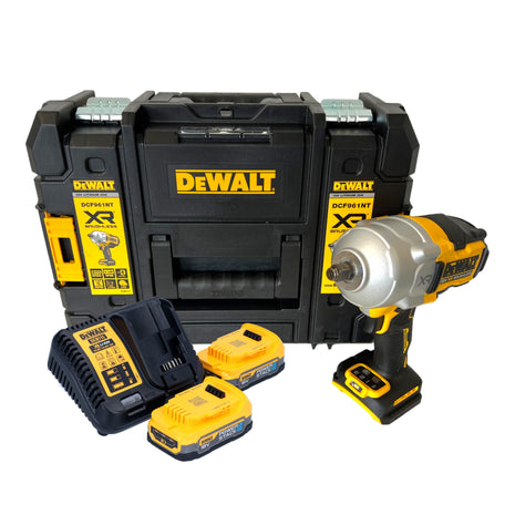 DeWalt DCF 961 E2T Clé à choc sans fil 18 V 1632 Nm 1/2'' Brushless + 2x Powerstack batterie 1,7 Ah + chargeur + TSTAK