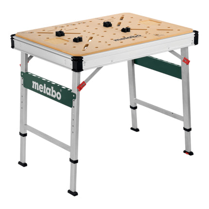 Tavolo multifunzione Metabo MWB 100 ( 626991000 ) banco da lavoro mobile robusto piano in MDF