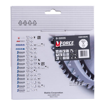 Lama circolare Makita M-FORCE 185 x 30 x 2,0 mm 24 denti ( B-32035 ) per legno