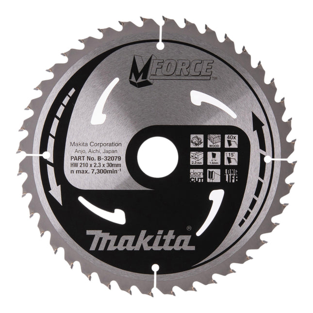 Lama circolare Makita M-FORCE 210 x 30 x 2,3 mm 40 denti ( B-32079 ) per legno
