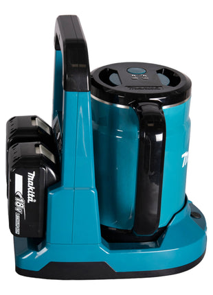 Makita DKT 360 Y2 Bouilloire 36 V ( 2x 18 V ) 0,8 L + 2x batterie 1,5 Ah - sans chargeur