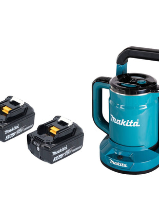 Makita DKT 360 F2 Akku Wasserkocher 36 V ( 2x 18 V ) 0,8 L  + 2x Akku 3,0 Ah - ohne Ladegerät