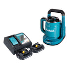 Hervidor de batería Makita DKT 360 RA2 36 V (2x 18 V) 0,8 L + 2x batería 2,0 Ah + cargador