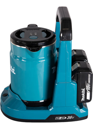 Makita DKT 360 RT2 Akku Wasserkocher 36 V ( 2x 18 V ) 0,8 L  + 2x Akku 5,0 Ah + Ladegerät