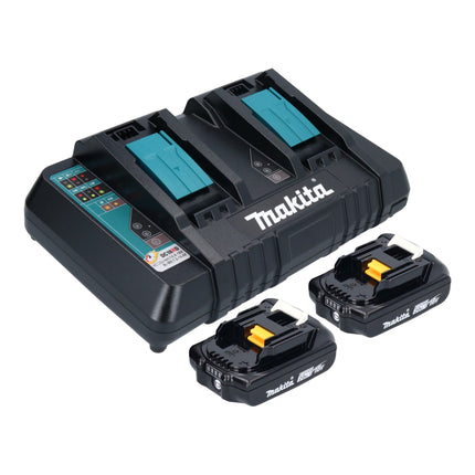 Bollitore a batteria Makita DKT 360 PA2 36 V ( 2x 18 V ) 0,8 L + 2x batteria ricaricabile 2,0 Ah + doppio caricabatterie